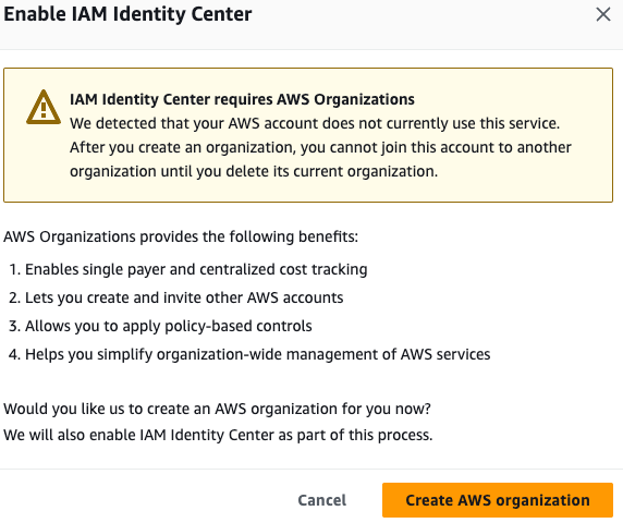 Create AWS Organization