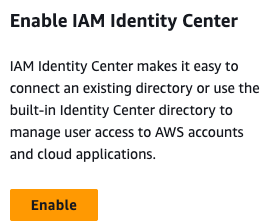 Enable IAM Identity Center